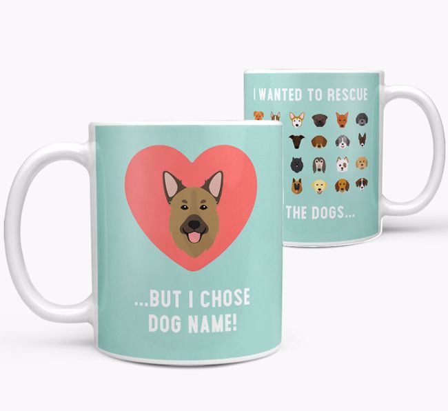 'Rescue All The Dogs' - Personalised {breedFullName} Mug